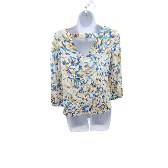 Liverpool LA women's blouse abstract print NWT Size petite XS office church - Picture 4 of 10